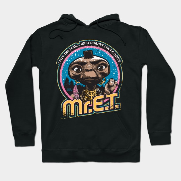 Mr. E.T. - 80s Retro Vintage Mash-Up Hoodie by Captain_RibMan